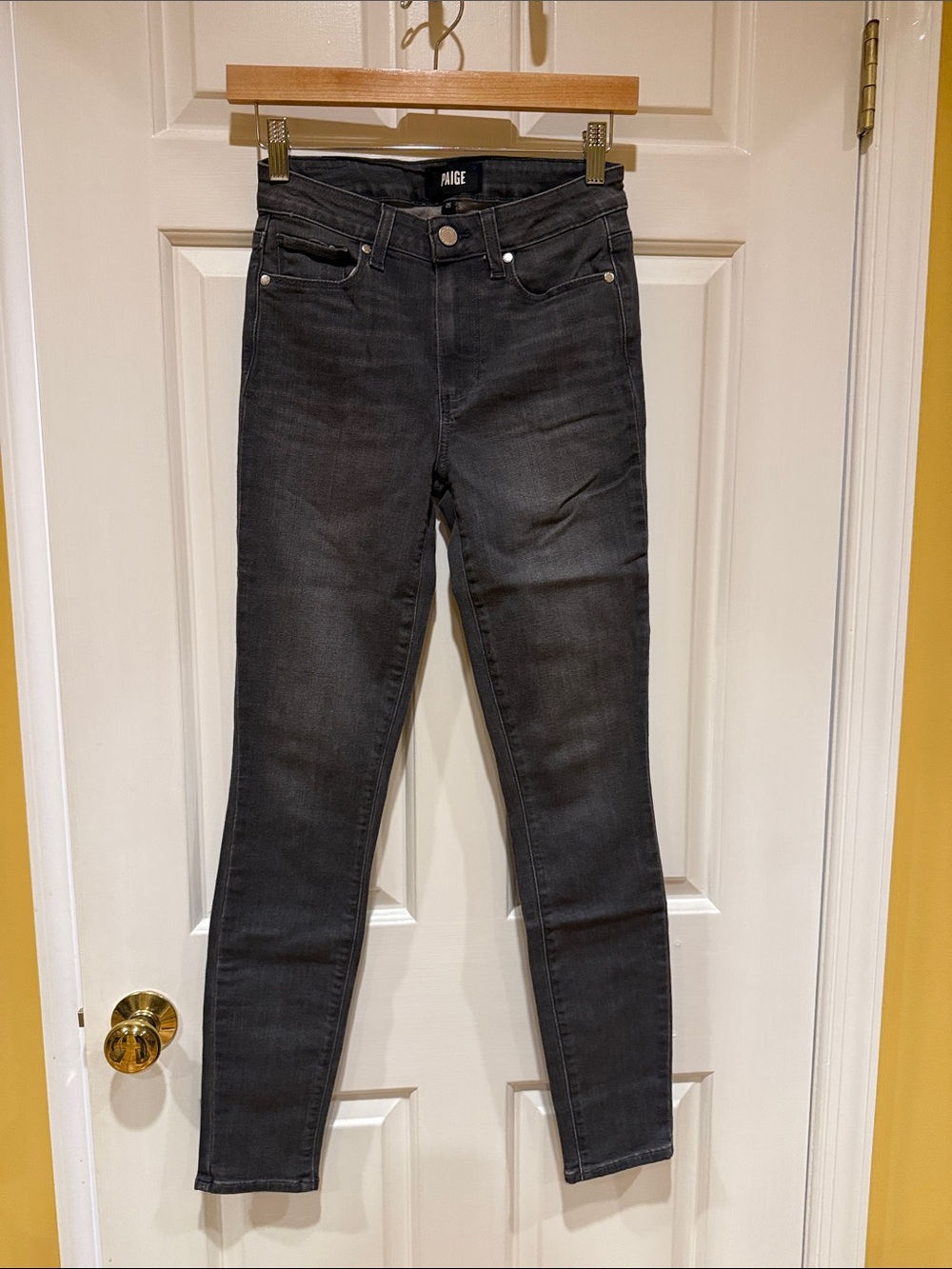 PAIGE Black High-Rise Skinny Jeans